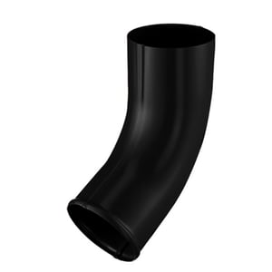 Afvoerbuisuitloop van staal, gitzwart RAL 9005, met 50 µm polyurethaan coating, hoofdweergave
