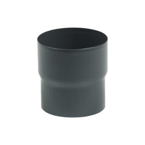 Regenpijpverbinder van staal, grafietkleurig, met 50 µm polyurethaan coating, hoofdaanzicht
