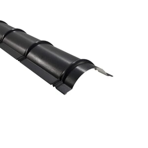 Nokvorst halfrond, donkergrijs, 0,50 mm staal met matpolyester coating, hoofdweergave