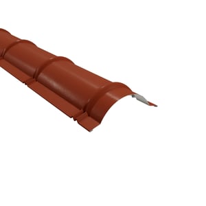 Nokvorst halfrond Terracotta, 0,50 mm staal, matte 35 µm polyestercoating, hoofdweergave