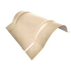 Nokvorst halfrond groot, licht ivoorkleurig RAL 1015, 0,50 mm staal, 25 µm polyester coating