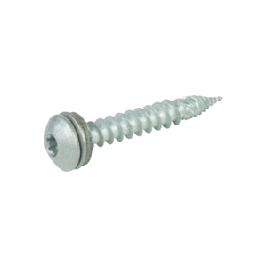 RVS schroef Zilver-Metallic RAL 9006 met afdichtring en Torx-aandrijving, zijaanzicht