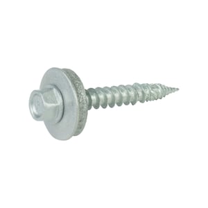 RVS schroef Zilver-Metallic met afdichting en zeskantkop, vrijstaand