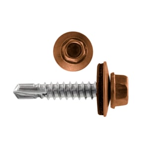 RVS schroeven | Voor montage dal op houten constructie | 4,8 x 35 mm D14 | Leembruin