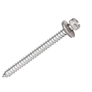 RVS schroef blank, zeskantkop met ring en schroefdraad, hoofdweergave