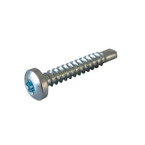 RVS schroef blank, zelfborend, met lenskop en Torx-aandrijving, voor staalconstructies