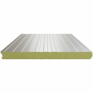 Sandwich Paneel Wall 1100 80 | Gevel | Kern 8 cm | 25 µm Polyester | 9002 - Grijswit | 3,00 m