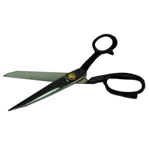 Schaar van staal, blanke bladen, zwarte handvatten, hoofdweergave