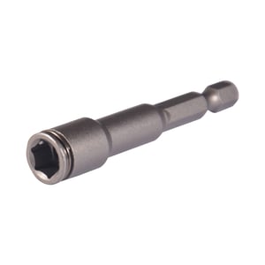 Metalen schroefbit RVS blank, zeskantopname, vrijstaand