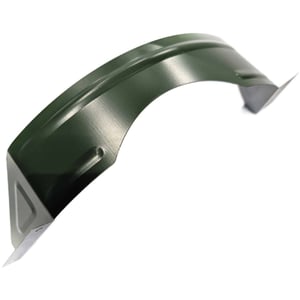 Sneeuwvangbeugel van aluminium, Chroomoxydegroen (RAL 6020), 1,75 mm dik, hoofdaanzicht