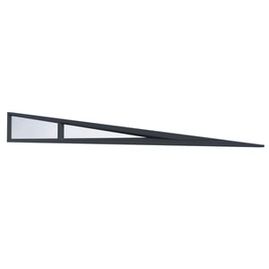 Zijwig RAL 7016, donkergrijs, driehoekige vorm met smal frame en witte vulling, hoofdweergave