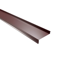 Vensterbank staal wijnrood RAL 3005, 0,50 mm, 25 µm polyester, hoofdaanzicht