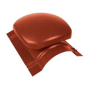 Nokontluchter van kunststof, rood (RAL 3009), hoofdaanzicht