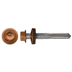 Verzinkte schroeven | Voor montage dal op stalen constructie | 5,5 x 32 mm D14 | Leembruin
