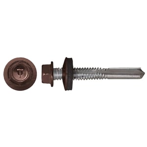Verzinkte schroeven | Voor montage dal op stalen constructie | 5,5 x 32 mm D14 | Chocoladebruin