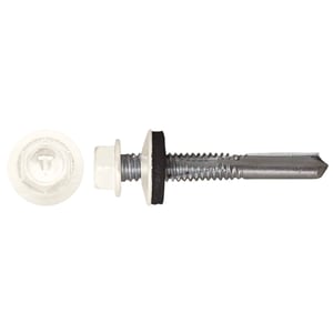 Verzinkte schroeven | Voor montage dal op stalen constructie | 5,5 x 32 mm D14 | Zuiverwit