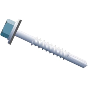 Verzinkte schroeven | Voor montage profieltop op stalen constructie < 2,50 mm | 6,3 x 80 mm E19 | Blank