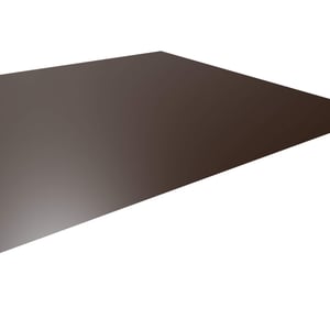 Vlakke plaat sepia bruin RAL 8014, 0,50 mm staal met 25 µm polyestercoating, hoofdaanzicht