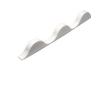 Profielvuller van wit schuim, golfvormig, 2,50 cm dik, detailweergave