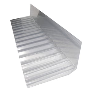 Wandaansluiting profiel 76/18 van helder polycarbonaat, damwandprofiel, hoofdweergave