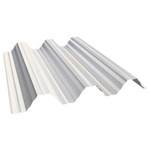 Damwandplaat T92P dak van staal 0,50 mm in Zuiverwit (RAL 9010) met 25 µm polyestercoating