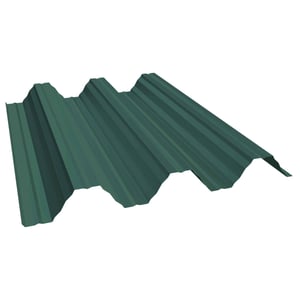 Damwandplaat T92P dakplaat van staal, 0,63 mm, mosgroen (RAL 6005) met 25 µm polyestercoating