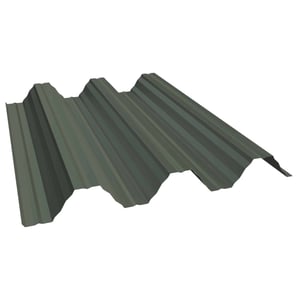 Damwandplaat T92P dakplaat Chroomoxydegroen, 0,75 mm staal met 25 µm polyestercoating