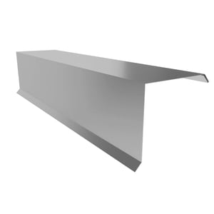 Windveer van staal, 0,75 mm, Zilver-Metallic (RAL 9006), 50 µm PURLAK® coating