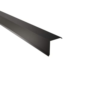 Windveer Gitzwart (RAL 9005) van staal, 0,50 mm, hoofdaanzicht