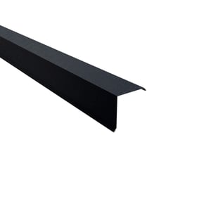 Gevelhoek van antracietgrijs staal, 0,50 mm dik, Shimoco gecoat, schuin van bovenaf