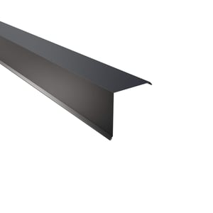 Windveer antracietgrijs 0,50 mm staal met 25 µm polyestercoating, hoofdaanzicht