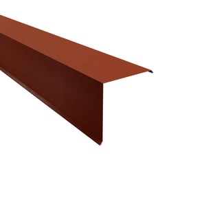 Gevelhoekprofiel van staal, 0,50 mm, terracotta, 35 µm matpolyester coating, hoofdaanzicht