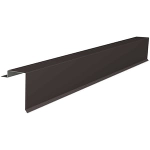 Gevelpan staal 0,50 mm Grijsbruin, hoofdaanzicht, 2100 mm lang, 25 µm polyestercoating