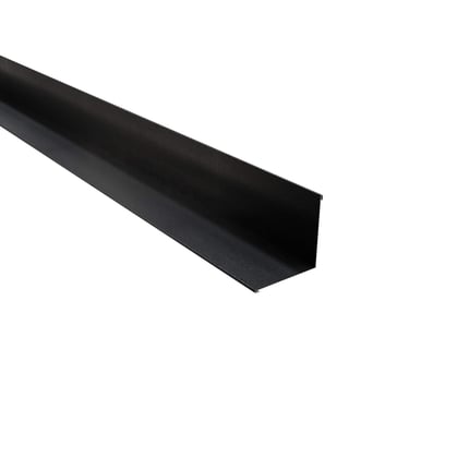 Binnenhoek donkergrijs, 0,50 mm staal, matpolyester coating, hoofdaanzicht