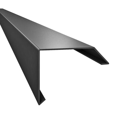 Dakrandprofiel ISOS van aluminium, 1,50 mm, antracietgrijs RAL 7016, schuin van boven
