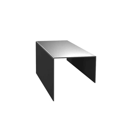 Dakrandprofiel verbinder CUBE van aluminium, antracietgrijs RAL 7016, hoofdaanzicht
