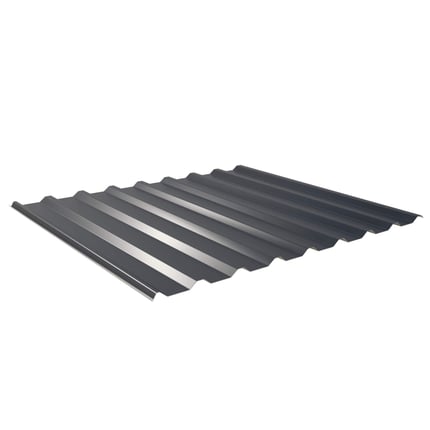 Damwandplaat 20/1100 antracietgrijs, 0,50 mm, Weckman, bovenaanzicht
