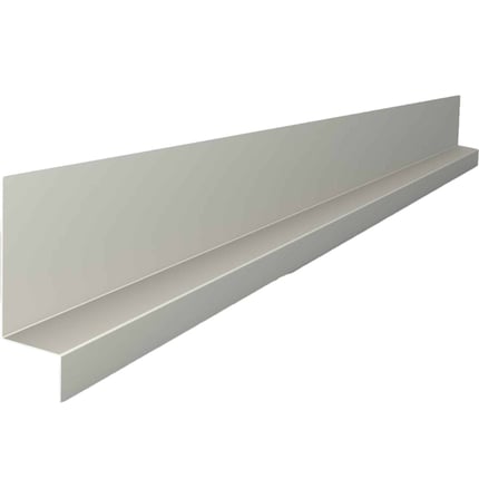 Sokkelprofiel van staal, grijswit (RAL 9002), 0,50 mm dikte, met 25 µm polyester coating