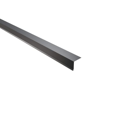 Dakgootprofiel antracietgrijs, 0,50 mm staal, 60 µm Puramid coating, bovenaanzicht schuin