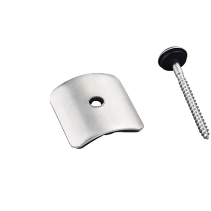 Kalot en schroef Scobalit profiel 76/18 golf, blank aluminium, met afdichtring