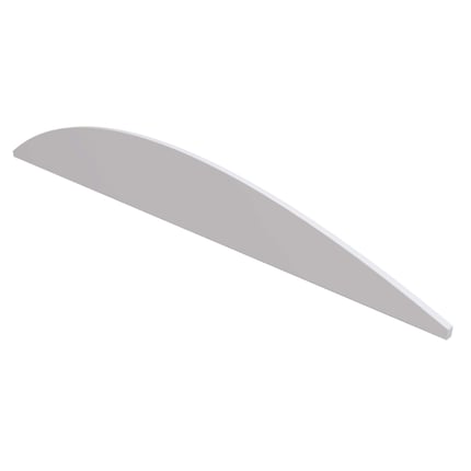 Stabilight PVC lichtkoepel 19mm, wit, gebogen, zijaanzicht