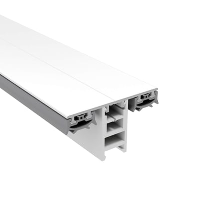 Mendiger middenprofiel 16 mm, wit, aluminium en kunststof, hoofdaanzicht