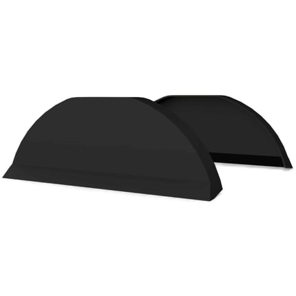 Firstbeëindiging gitzwart (RAL 9005) van staal, 0,50 mm, met 40 µm Grandemat coating, hoofdaanzicht