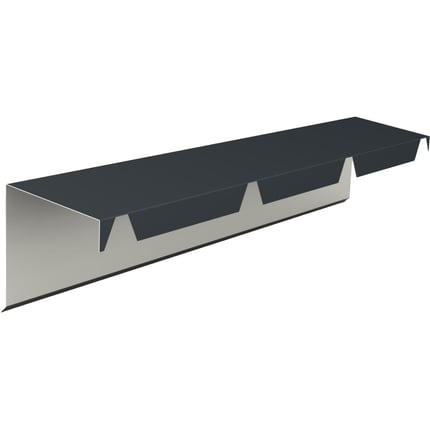 Pultafsluiting van staal, antracietgrijs (RAL 7016), 0,50 mm dik, 25 µm polyester coating