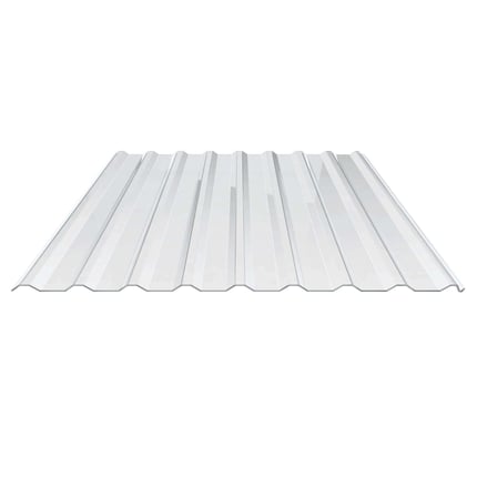 Helder polycarbonaat damwandplaat, 1,00 mm dik, met golvend profiel, bovenaanzicht