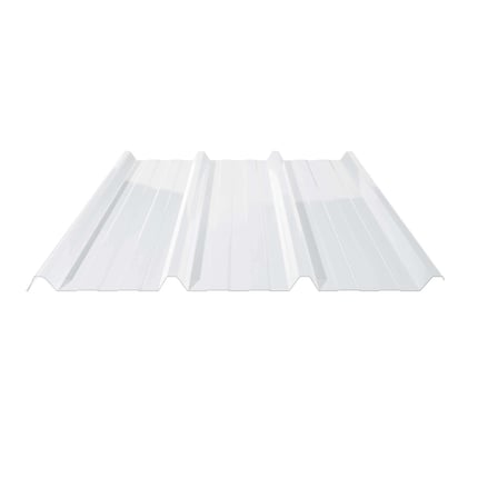 Helder polycarbonaat damwandplaat 45/1000, 1,00 mm dik, met profielstructuur en hoge ribben