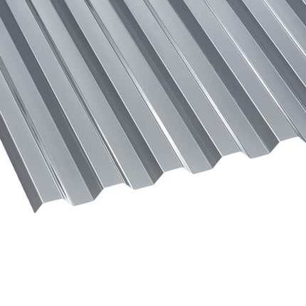 Polycarbonaat damwandplaat 76/18, 0,80 mm, grijs, bovenaanzicht