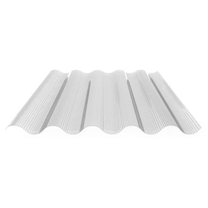 Helder polycarbonaat lichtplaat 6mm met golfprofiel, bovenaanzicht