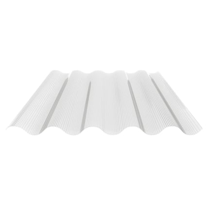 Atlas polycarbonaat lichtplaat 6 mm opaal wit, golfprofiel, hoofdaanzicht