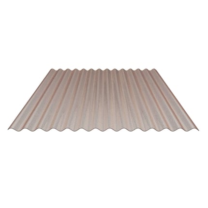 SALUX polycarbonaat lichtplaat 76/18, 2,80 mm dik, in bronskleur, met golfprofiel op witte achtergrond